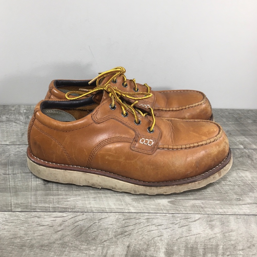 Men's Tan Leather Oxfords